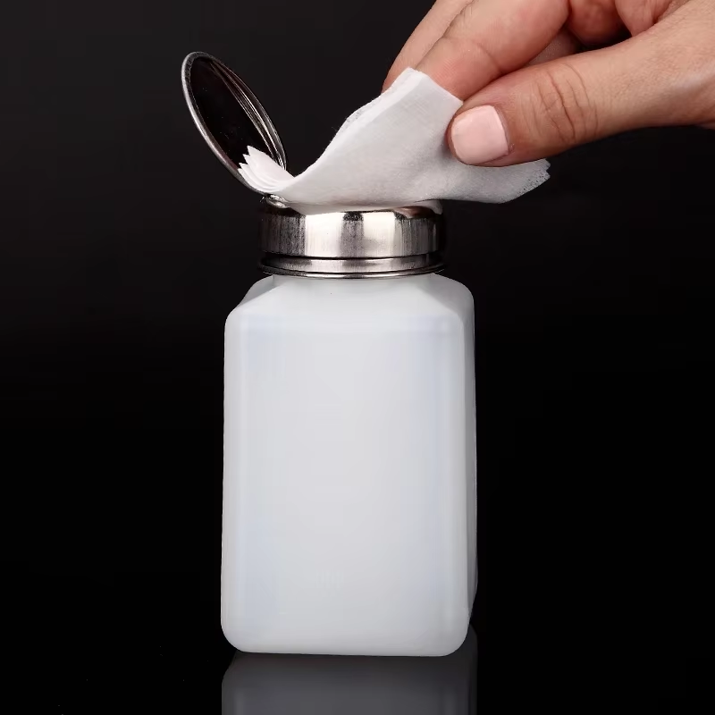 Water Bottle Blank - 200ML Tragbare Nachfüllbare Alkohol-Pumpflasche für UV-Gel