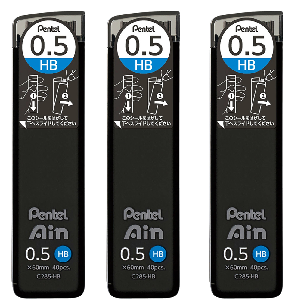 Pentel Pen Energel - 3er-Pack – Pentel Ain Druckbleistiftminen-Set, 0,5