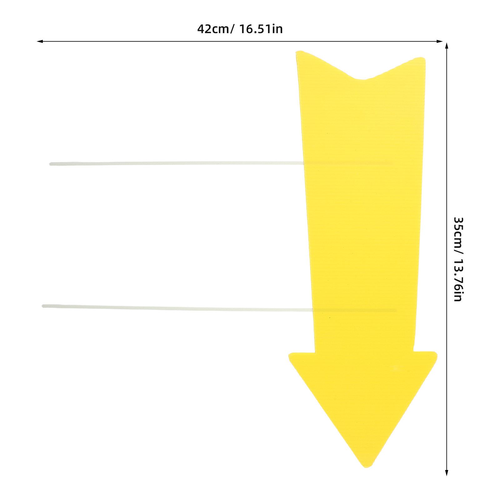 10 Stück gelbe Pfeil-Hofschild – Yard Sign Blank Bewertung und Preis
