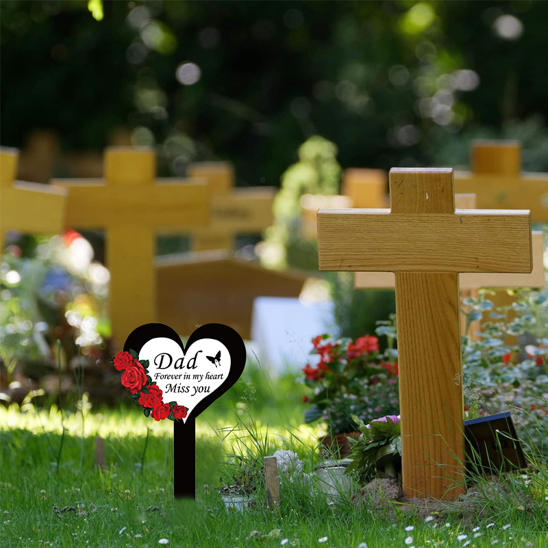 2024 Friedhof Memorial Herz Fo – Yard Sign Blank Bewertung und Preis